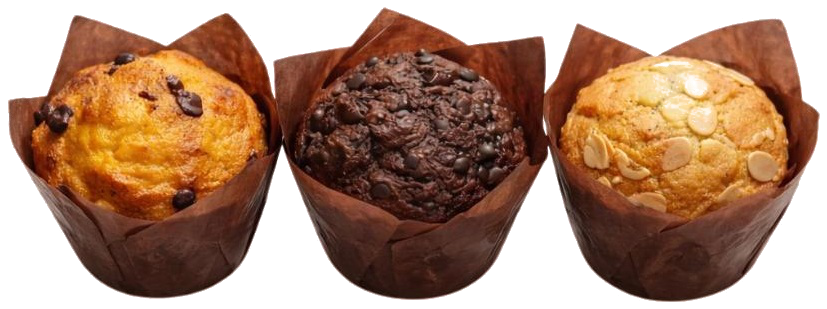 Wholesale frozen muffins in tulip wraps for foodservice
